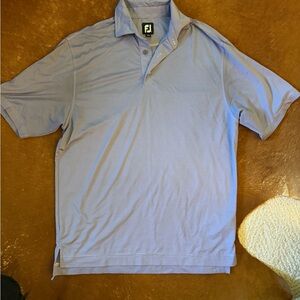 FootJoy Light Blue Striped Polo Shirt Size L